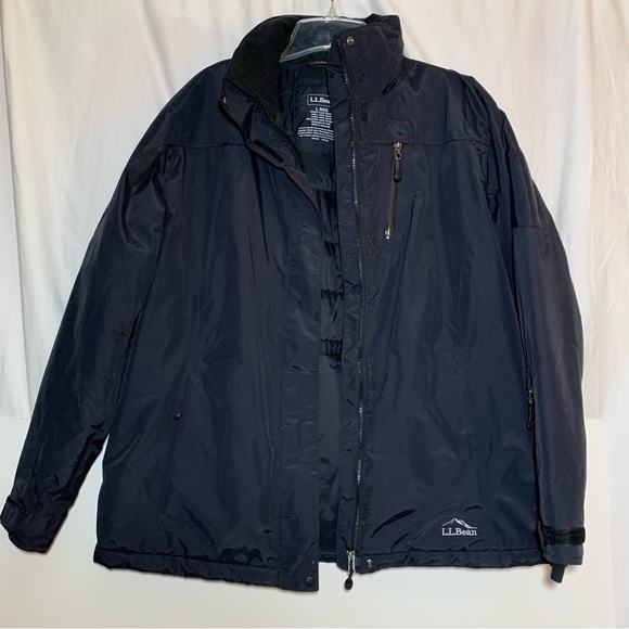 L. L. Bean Women’s Parka Jacket Coat Dark Blue / Black size Large Winter Snow - Picture 2 of 16